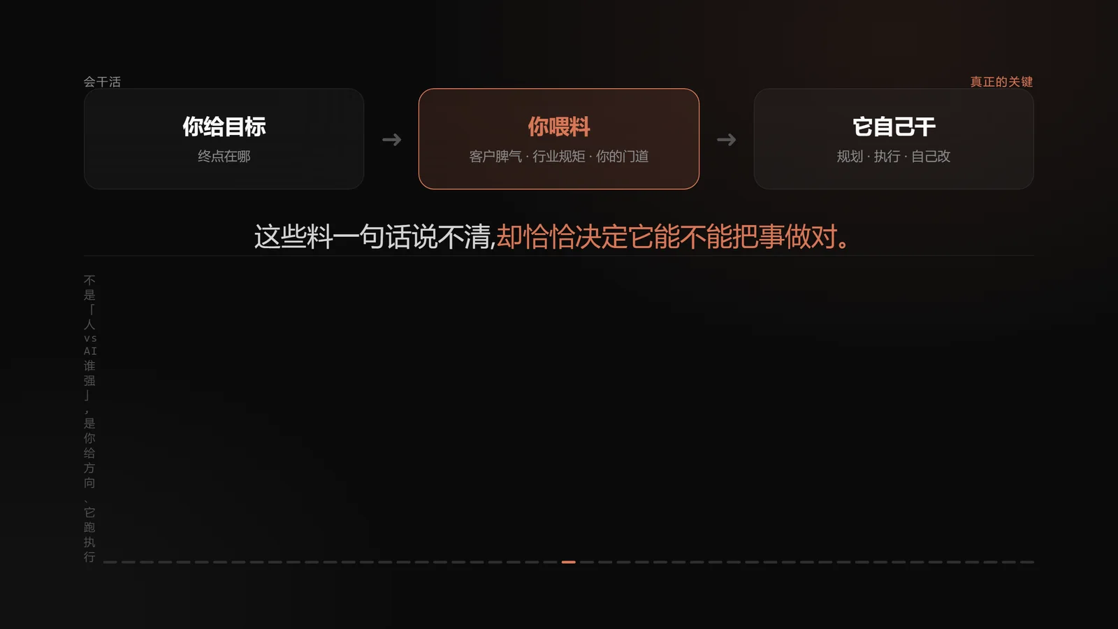 你给目标，你喂料，它自己干